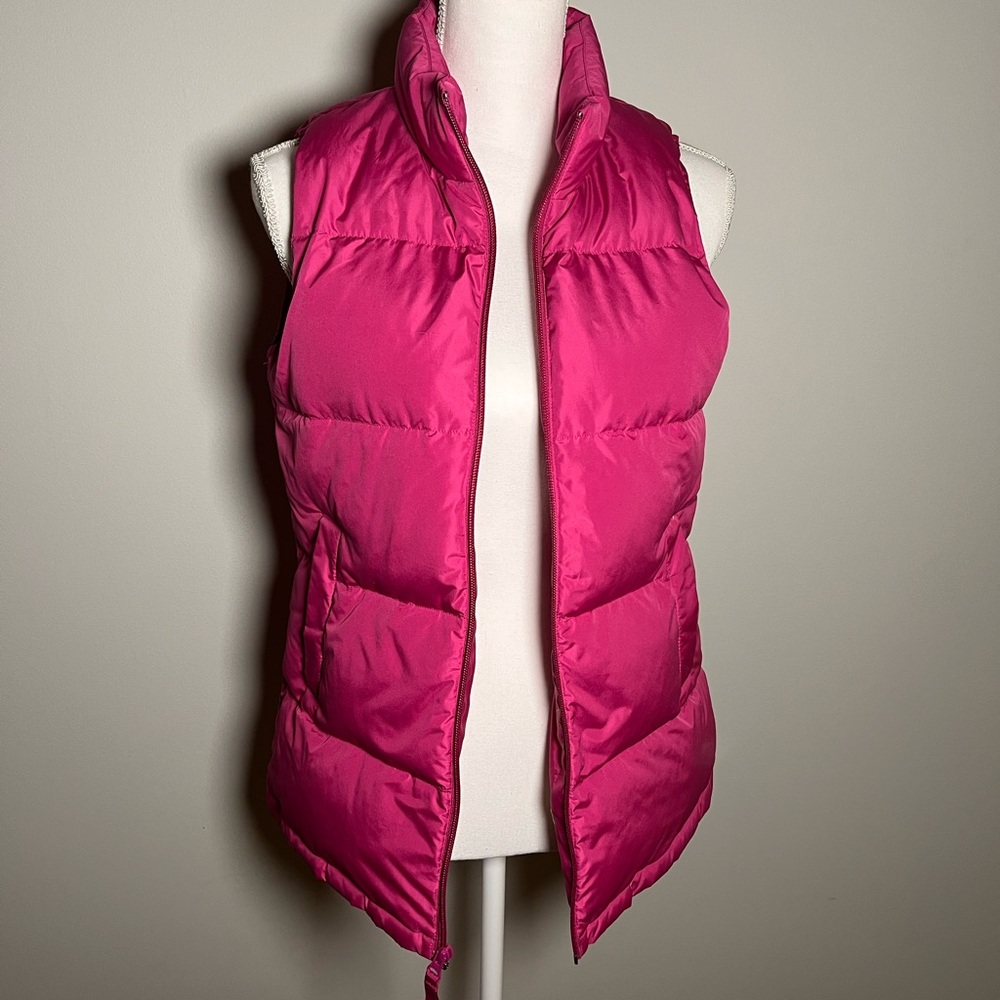 Lands'‎ End Youth Vibrant Pink Quilted Vest | Cozy Layering Essential